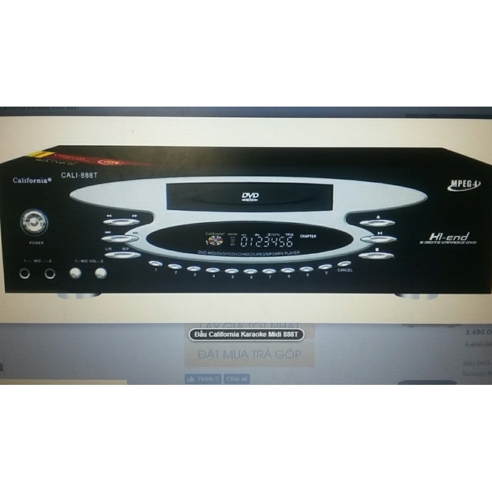 Đầu California Karaoke Midi 888T