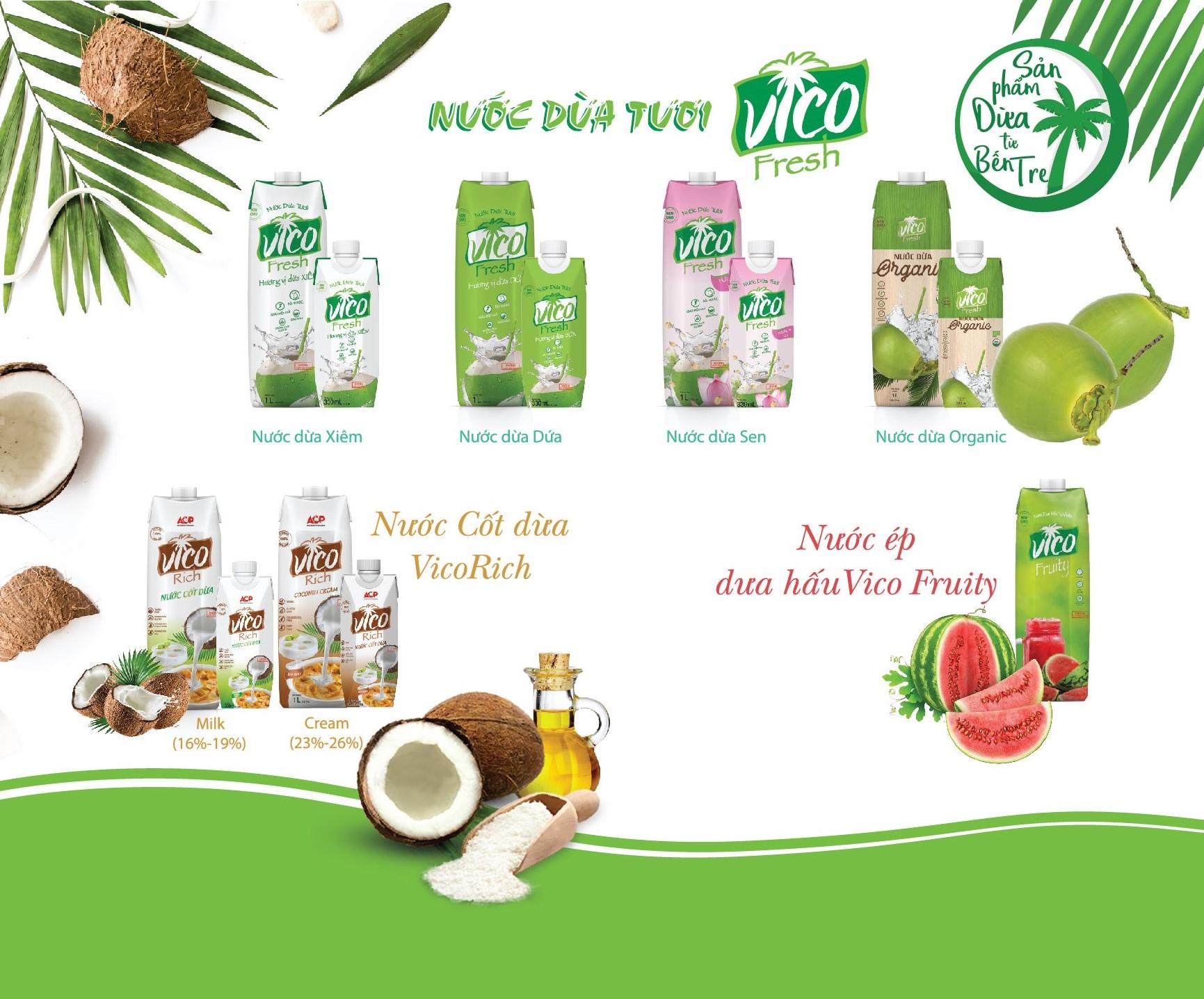 Nước dừa Dứa Vico Fresh 330ml