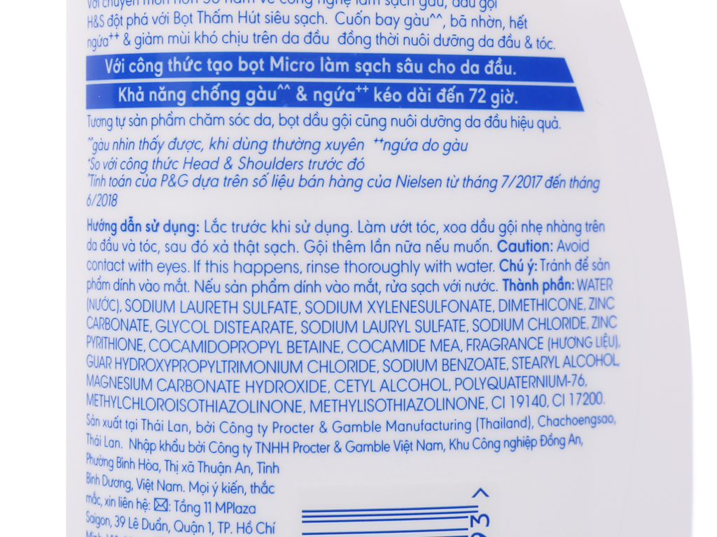 Dầu gội Head & Shoulders Dưỡng Chất Ngăn Rụng Tóc