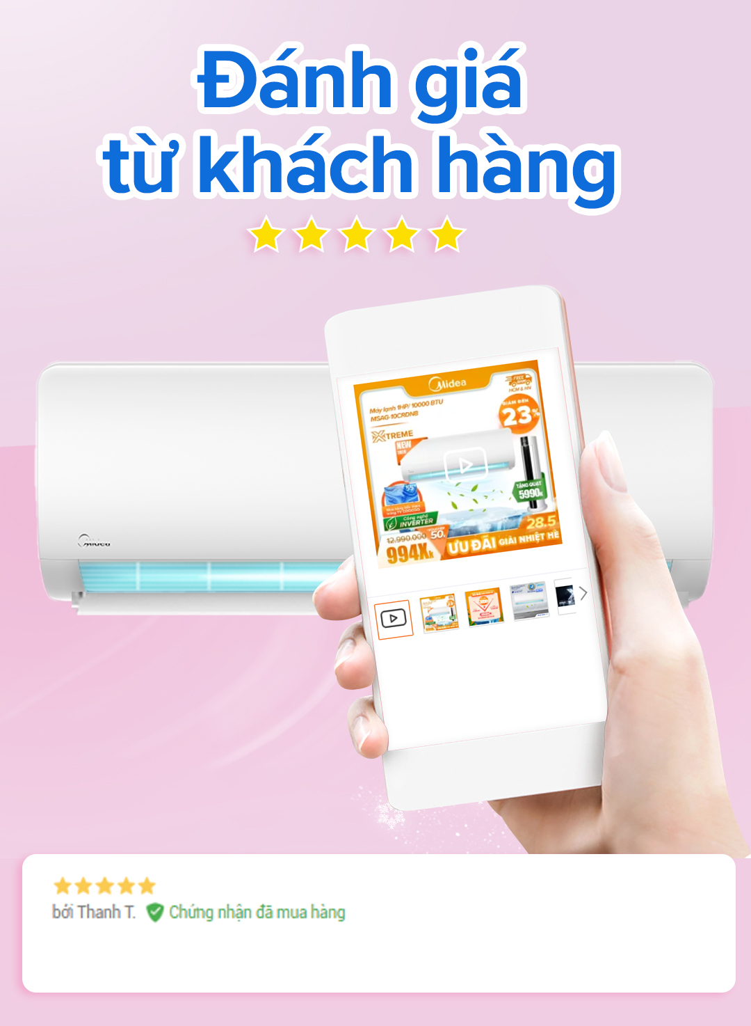 Máy giặt Midea MAN-8507 - lồng đứng, 8.5 kg