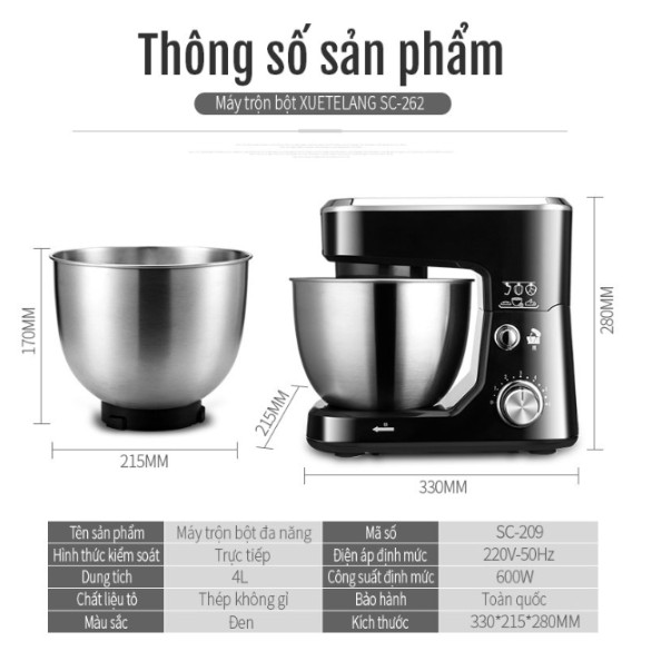 Máy trộn bột Stelang SC-209 4L