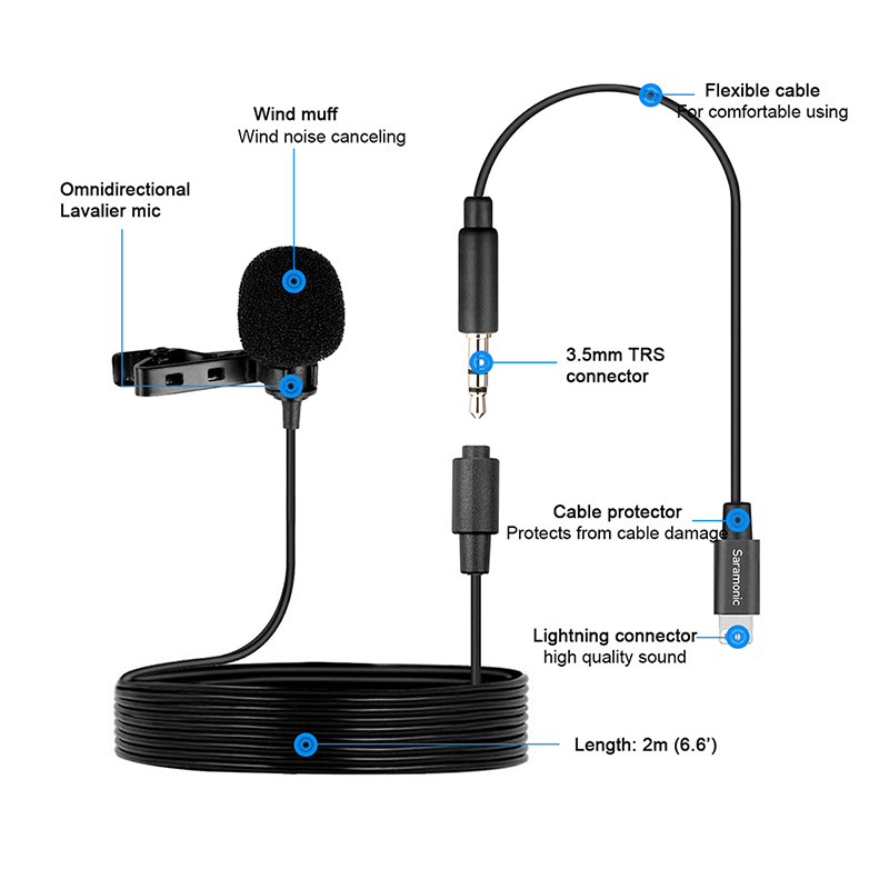 Micro thu âm kẹp áo Saramonic LavMicro U1A