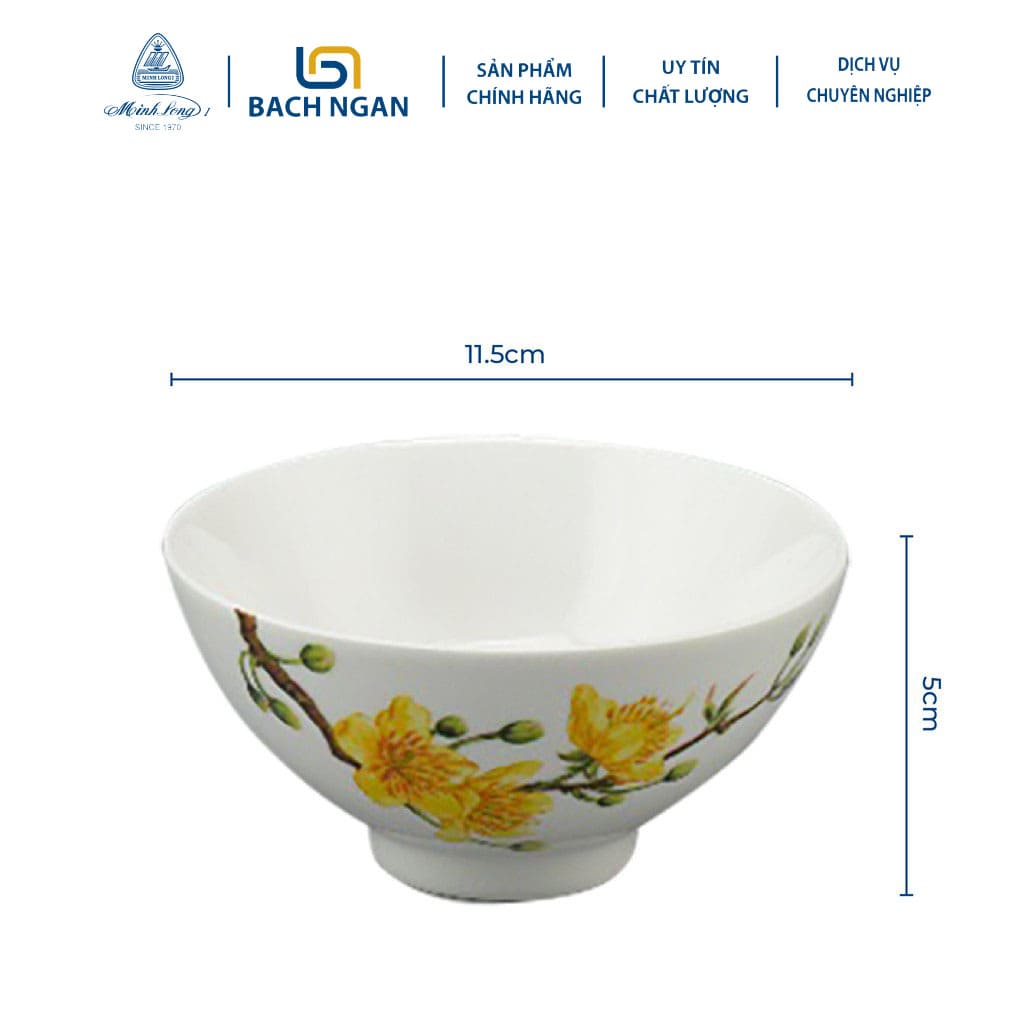 CHÉN CƠM MINH LONG DAISY IFP HOÀNG MAI 11.5CM
