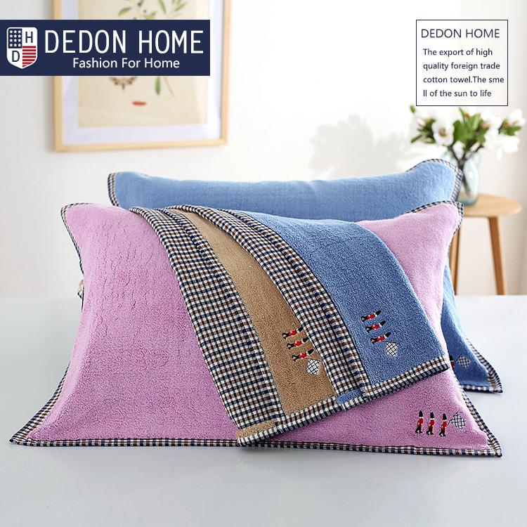 [2] Hai Mặt Dày 100% Cotton Vải Xô Khăn Gối Một Cặp Vợ Chồng Hai Người Khăn Gối Mềm Mại Thoải Mái Thoáng Khí