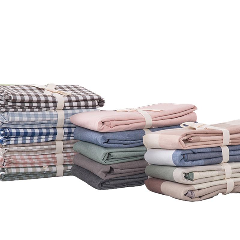 Một Chiếc 100% Cotton Vỏ Gối Bông Giặt Nước 100% Cotton Vỏ Gối Đơn Cặp Bắn 2 Người Lớn Giản Lược Kẻ Sọc Màu