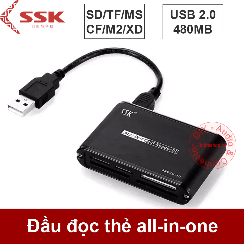 Đầu Đọc Thẻ Nhớ Đa Năng SSK SCRM025