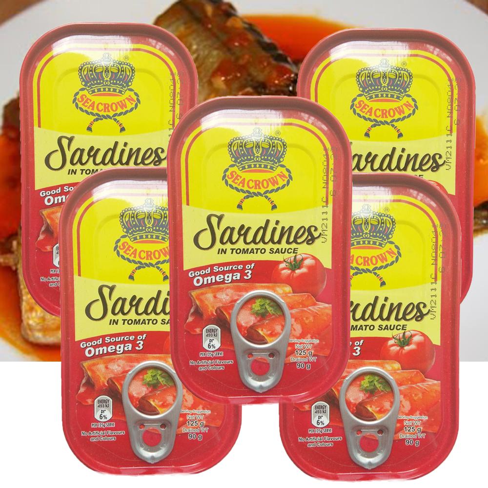 Cá trích sốt cà Sea Crown 125g Combo 5 hộp
