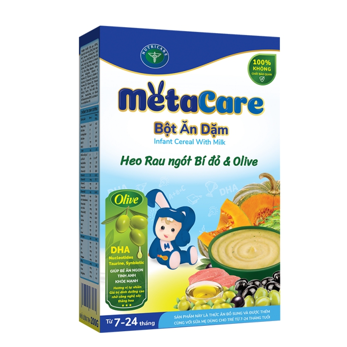 Bột ăn dặm Nuti Tôm rau ngót bí đỏ 200g