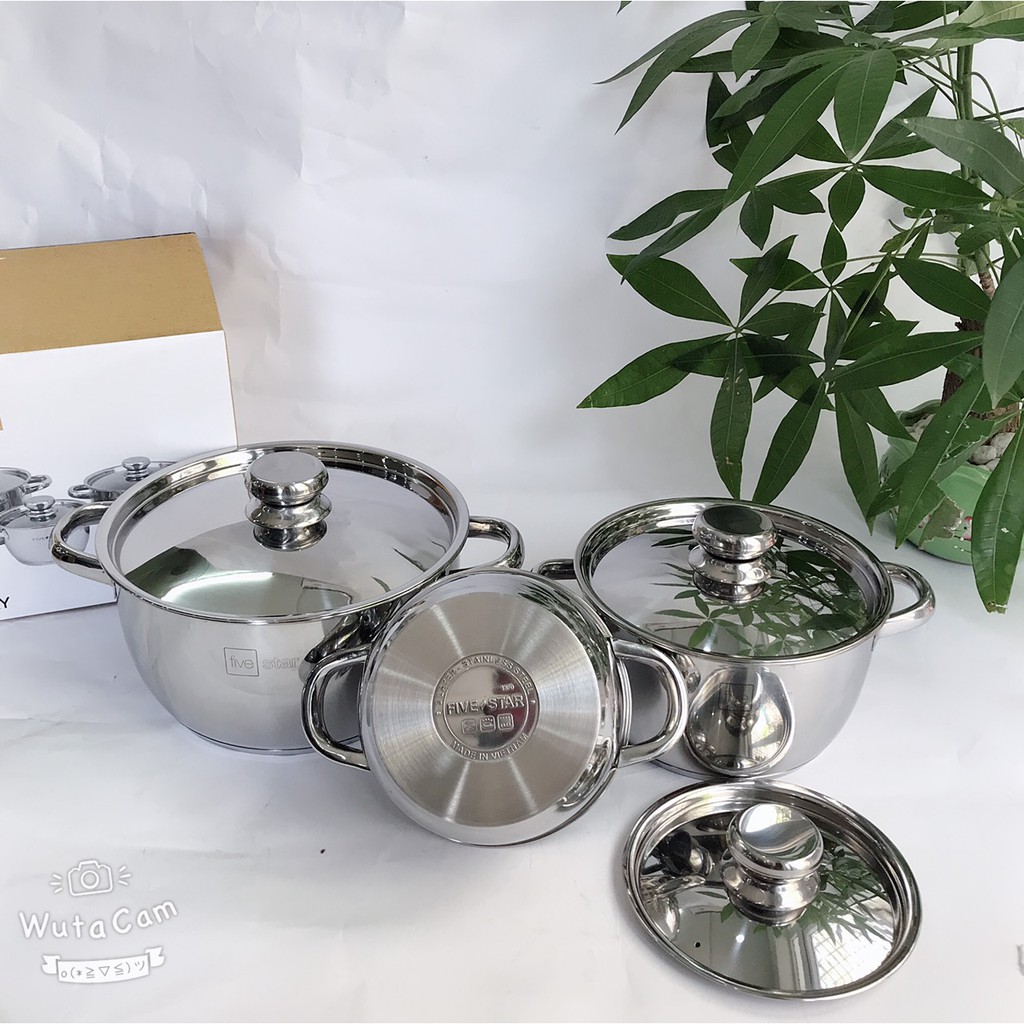 Bộ nồi inox Fivestar Cool 3 chiếc