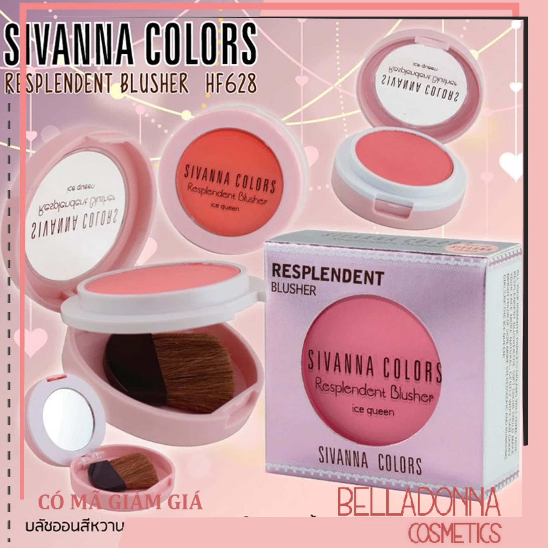 Má Hồng Sivanna Colors Respiendent Blusher Ice Queen