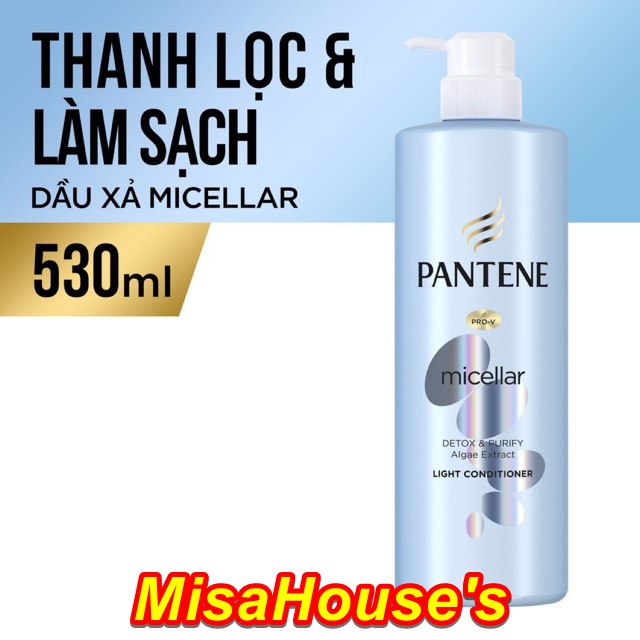 Dầu Xả Pantene Pro-V Micellar Làm Sạch Sâu Chiết Xuất Tảo Biển 530ml
