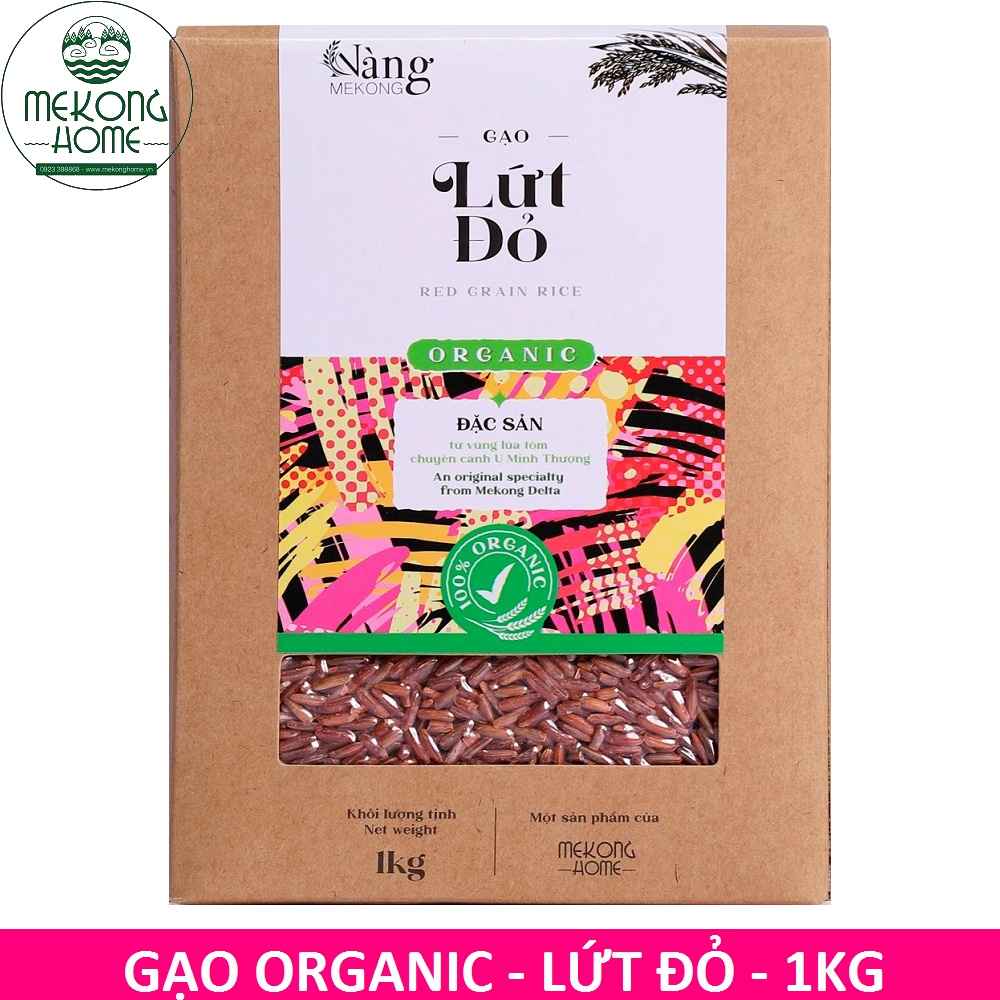 Gạo Hữu Cơ lứt đỏ Nàng MEKONG 1KG