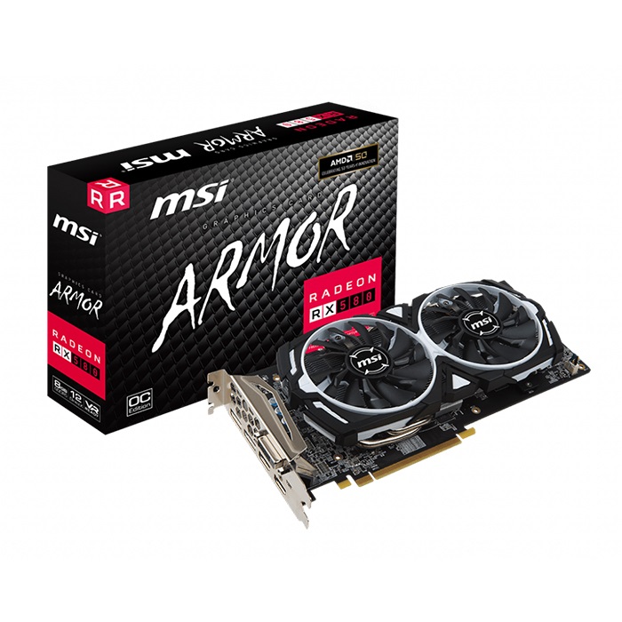 VGA MSI RX 580 ARMOR 8G OC