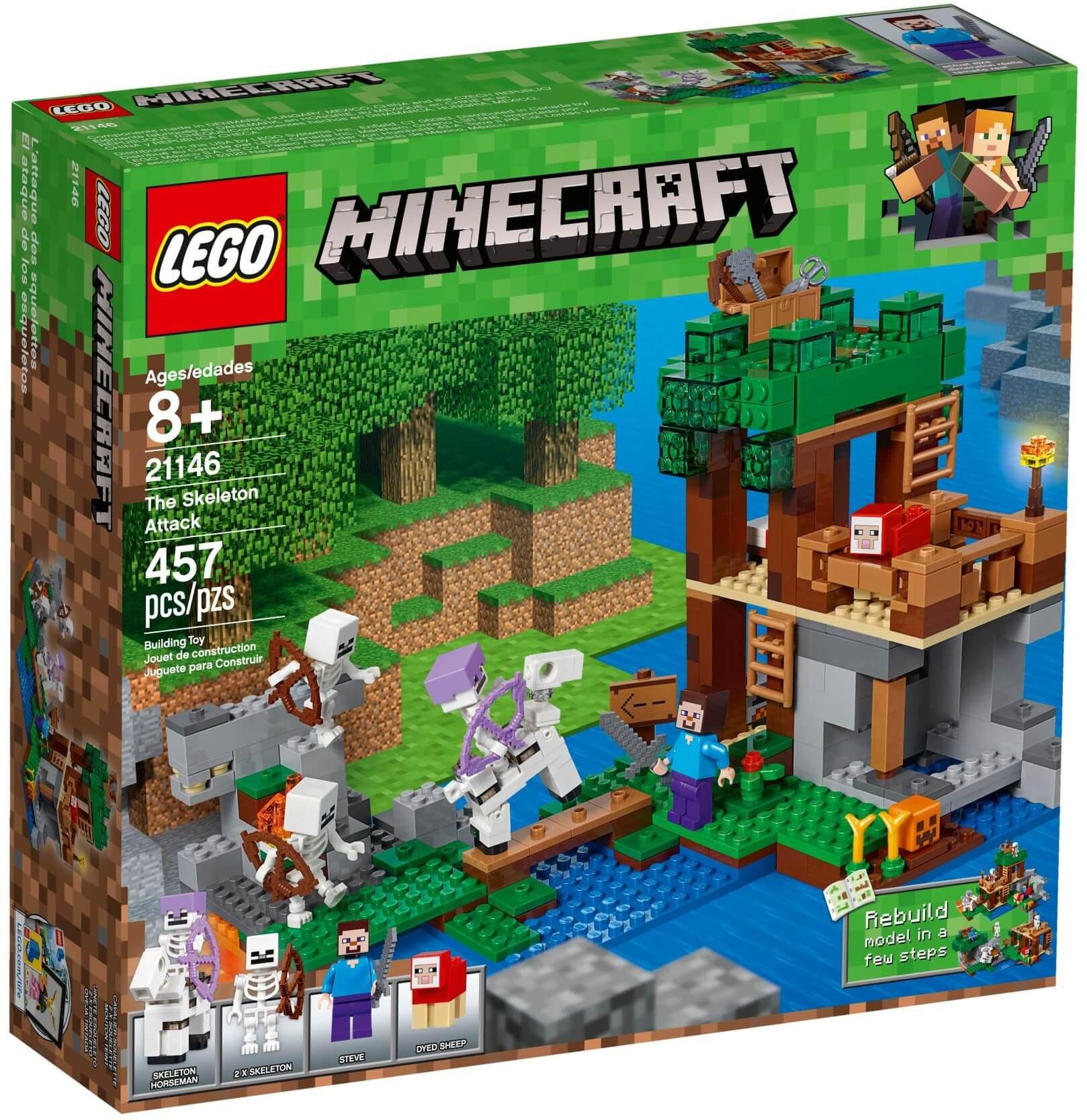 Đồ chơi lắp ráp Lego Minecraft 21146 - Người Xương tấn công Pháo Đài của Steve