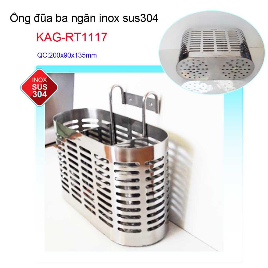 ỐNG ĐŨA 3 NGĂN INOX KAG-RT1117