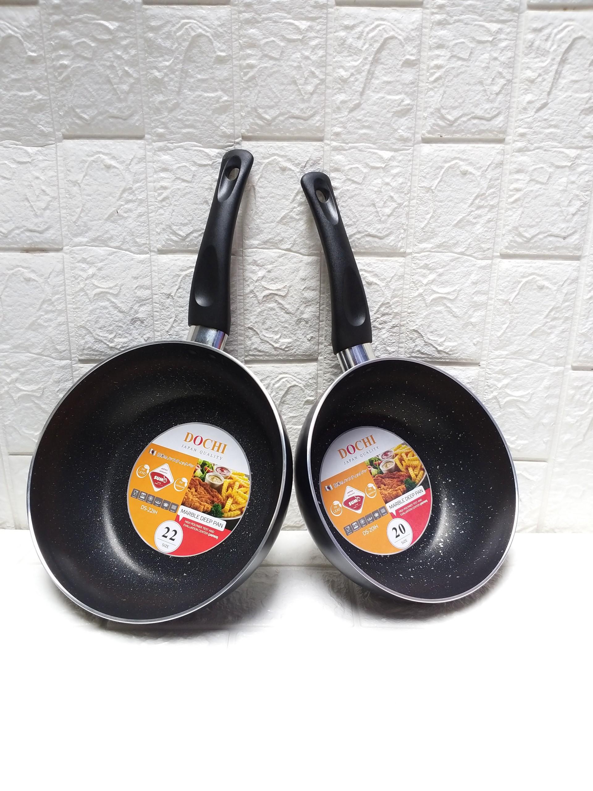 Chảo vân đá sâu lòng DOCHI Nhật Bản đáy từ 22cm
