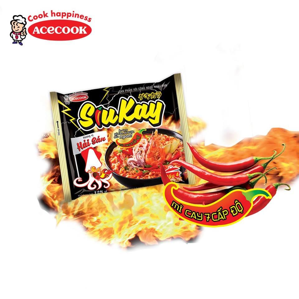 Mì SiuKay Hải Sản 128g combo 5 gói