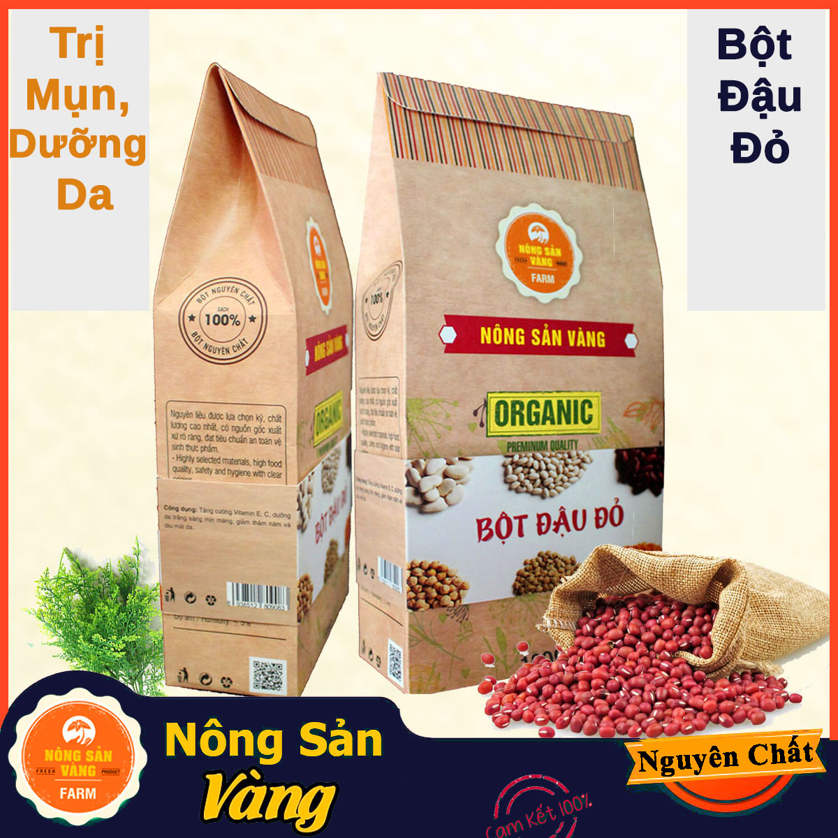 Bột Nông Sản Vàng Đậu Đỏ 100g