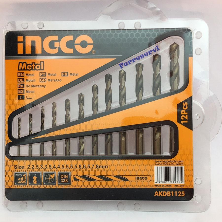 BỘ 12 MŨI KHOAN INGCO AKDB1125
