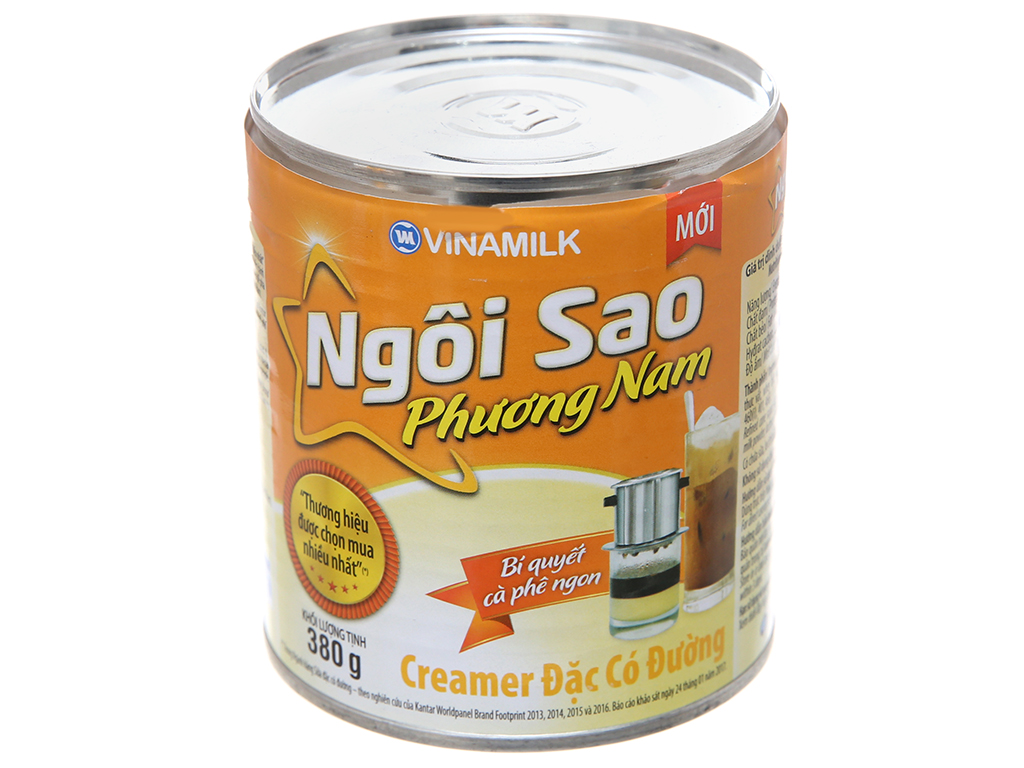 Sữa Đặc Ngôi Sao Phương Nam cam lon 380g