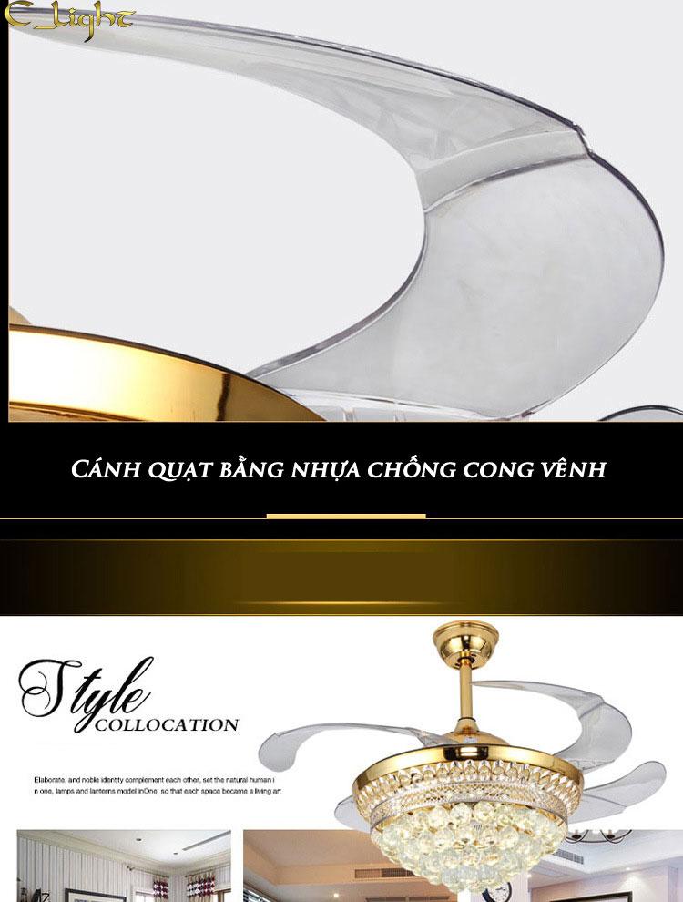 Quạt trần đèn - Quạt trần trang trí MSP 9906
