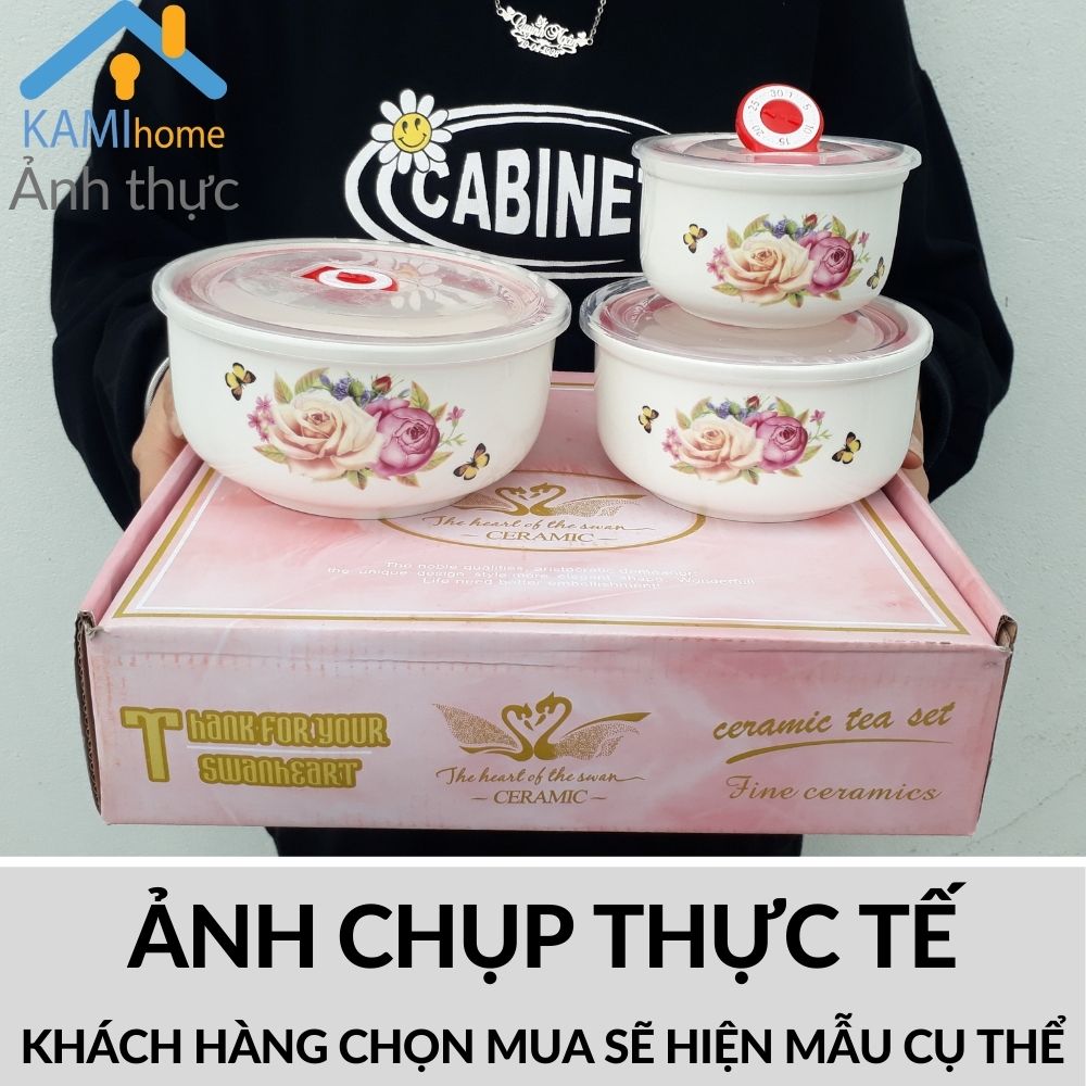 Bát sứ nắp hút chân không