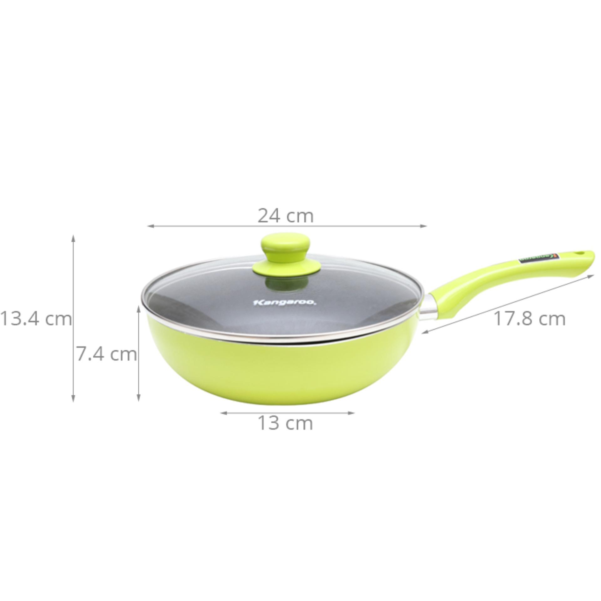 Chảo vung kính Kangaroo KG 919 24 cm