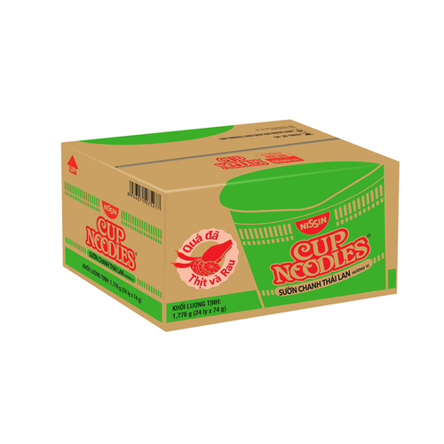 Mì Cup Noodles Sườn Chanh 74g thùng 24 ly