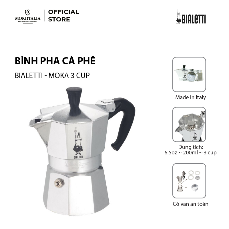 Bình pha cà phê Bialetti 990001162 3 cup