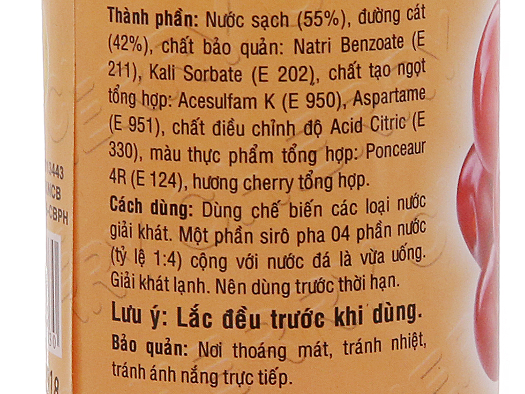 Siro Trinh Cherry 600ml