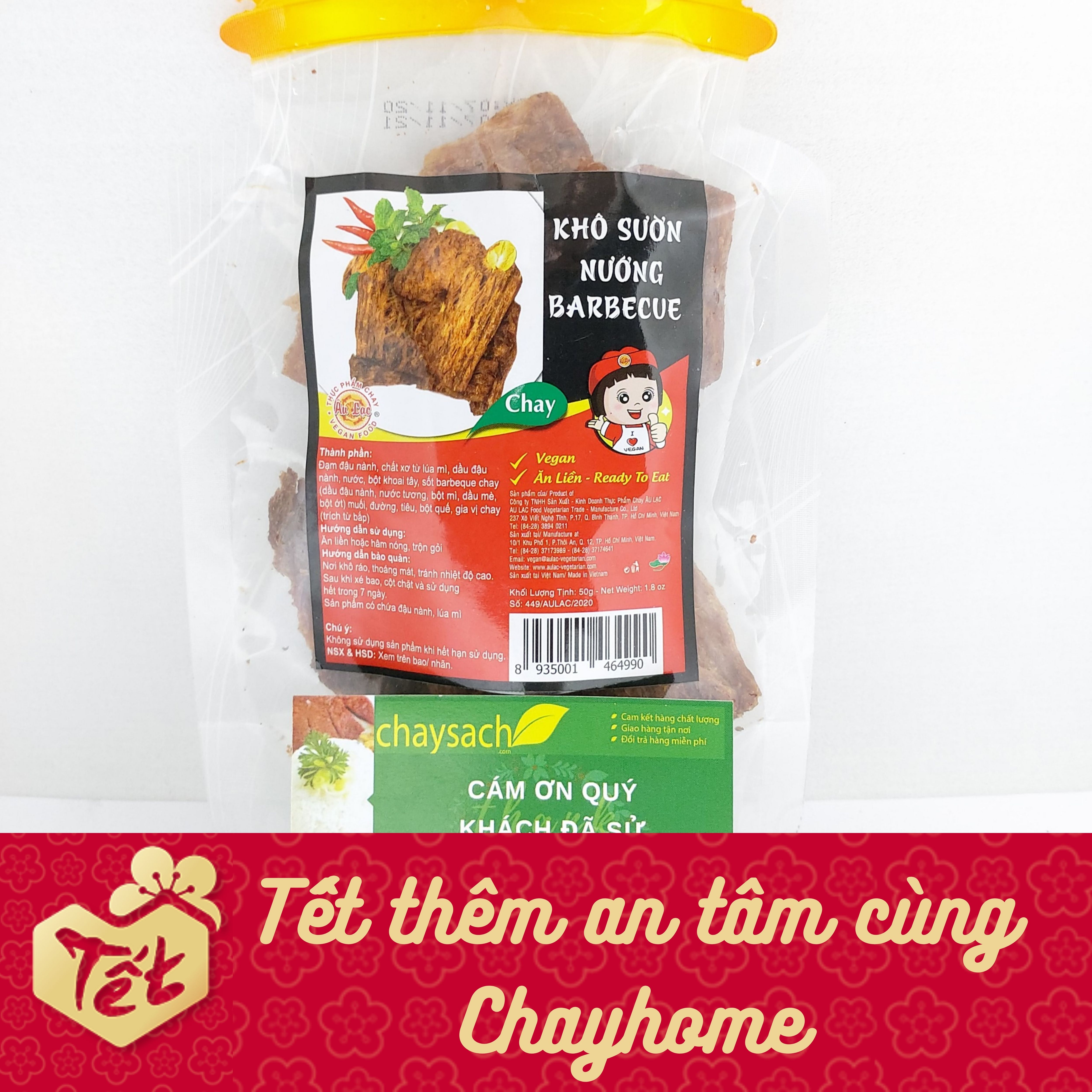 Khô Sườn Nướng Barbecue Chay Âu Lạc 50g
