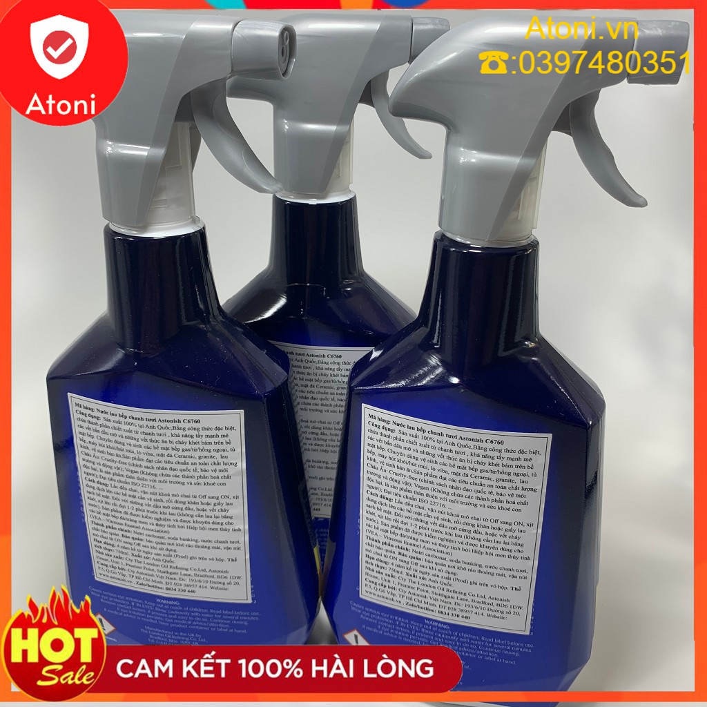 Chai tẩy dầu mỡ cháy khét Astonish 750ml