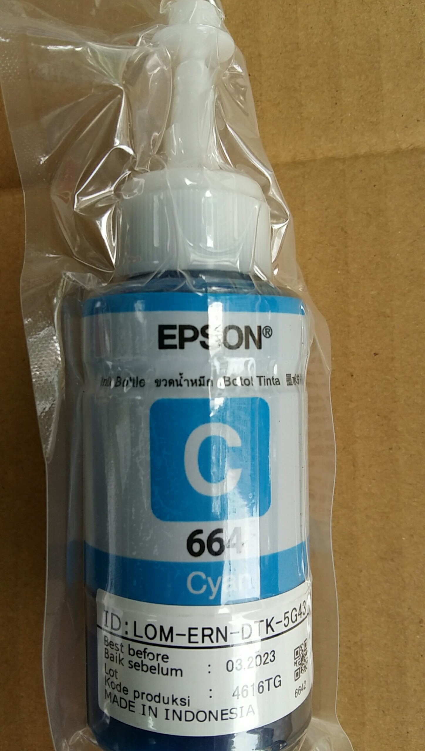 Mực phun Epson C13T6642 dùng cho máy L100/L220/L310/L110/L210/L310/L360/L120/L1300/L550