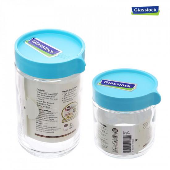 BỘ 2 HŨ THỦY TINH GLASSLOCK 400ML VÀ 600ML