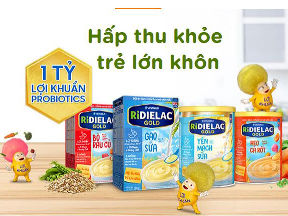 Bột ăn dặm Ridielac heo bó xôi 350g