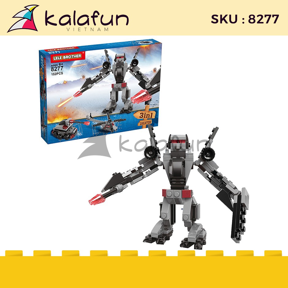 Đồ chơi Lắp Ráp Robot Wheeljack - Lele Brother Transformer Fighter 3in1 8277