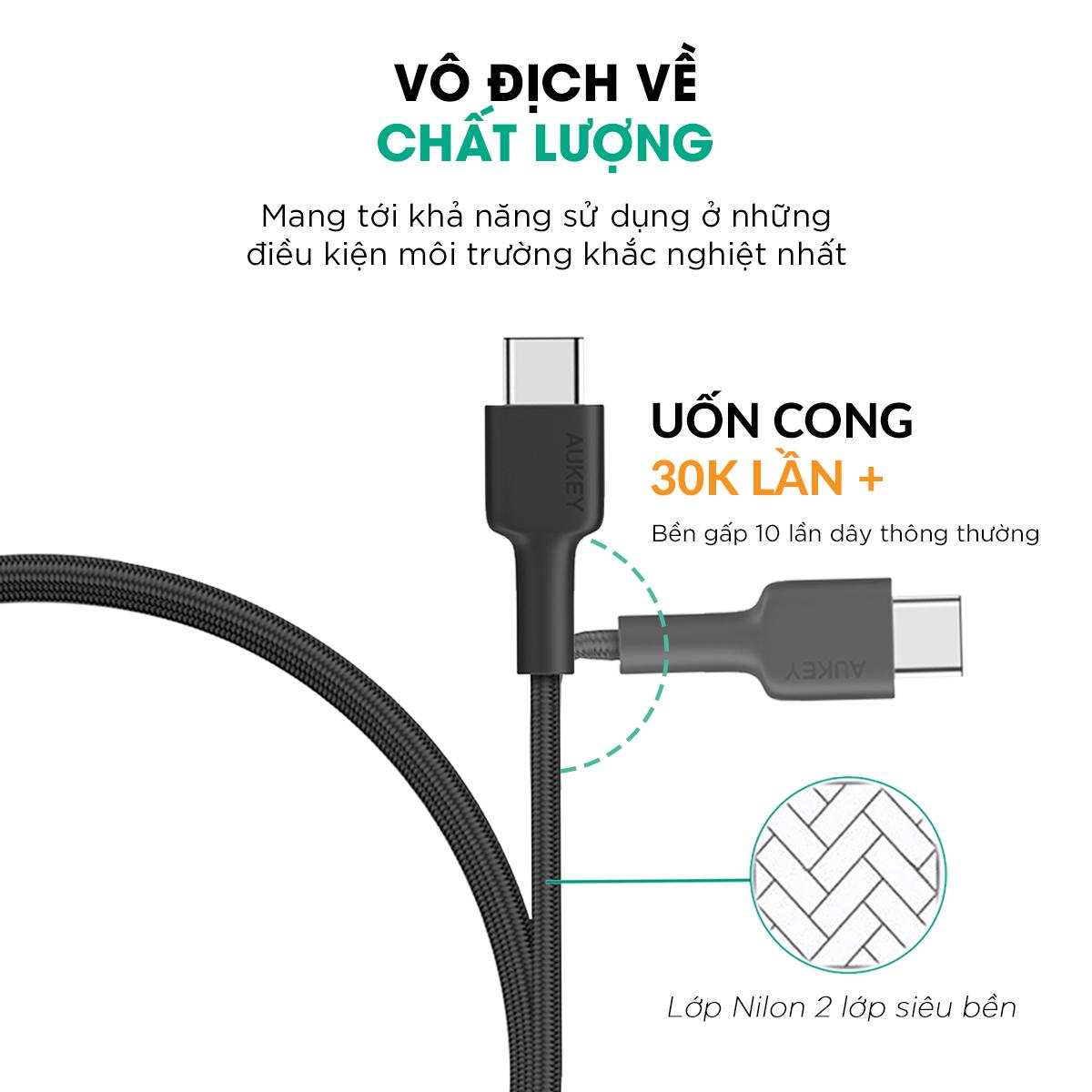 CÁP SẠC TYPE-C TO LIGHTNING AUKEY CB-CL2