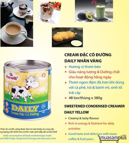 Sữa đặc Daily vàng 380g