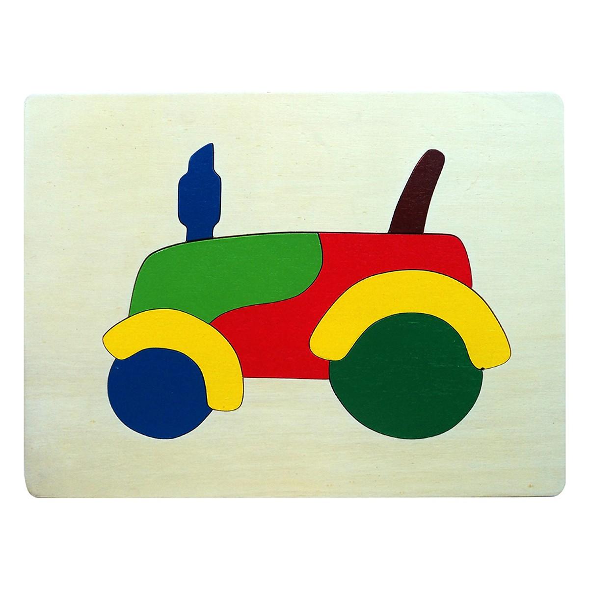 Tranh ghép ván ép máy cày Viettoys VT3P-0126-74