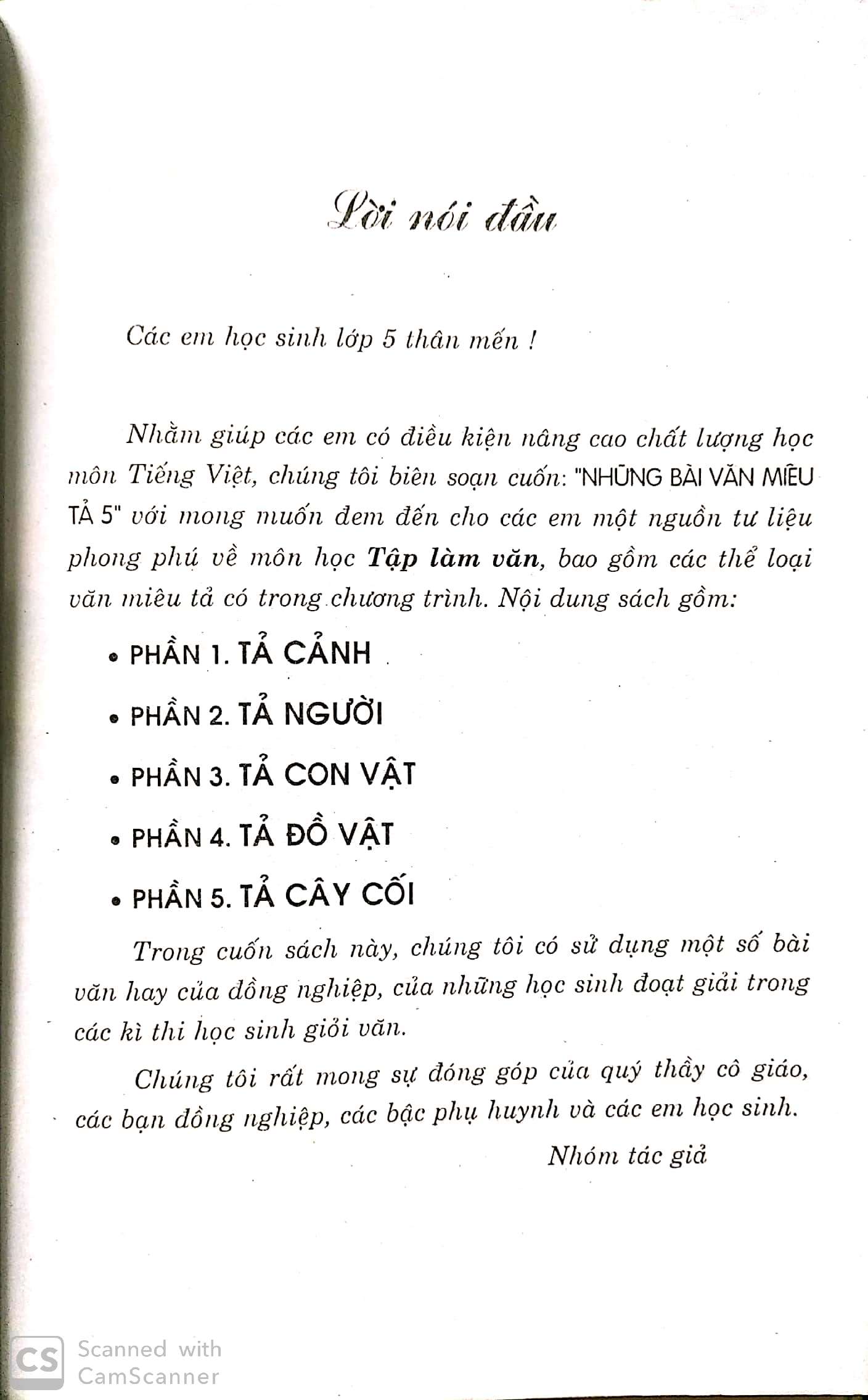 Những Bài Văn Miêu Tả Lớp 5