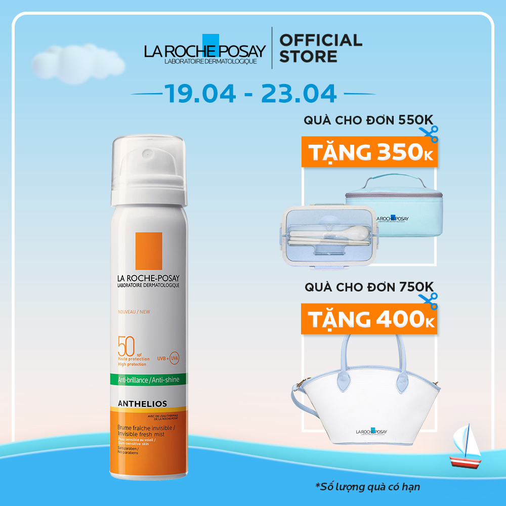 Xịt Chống Nắng Kiểm Soát Dầu La Roche-Posay Anthelios Invisible Fresh Mist SPF50+ UVB & UVA 75ml