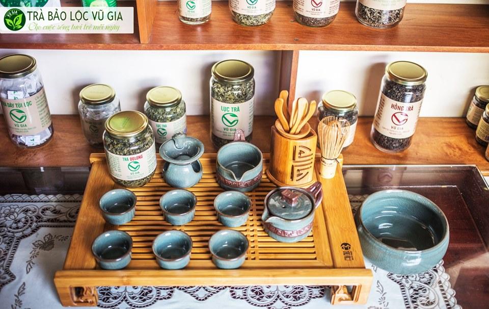 Trà Oolong + Tinh Bột Nghệ + Bột Trà Xanh Vũ Gia