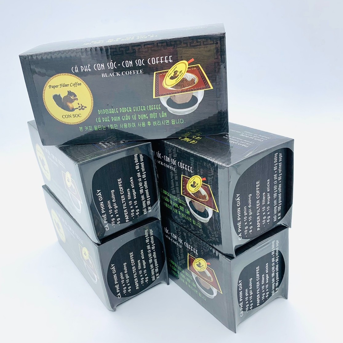 Cà phê Con Sóc Đen combo 5 hộp