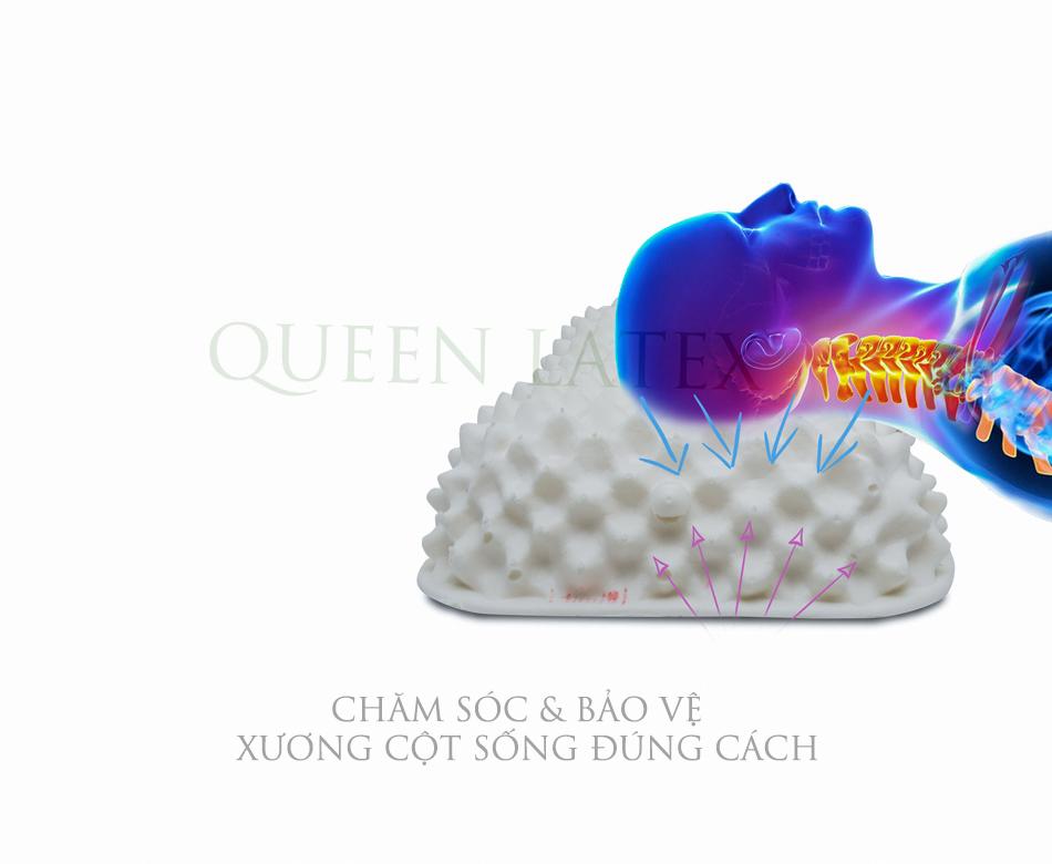 Gối Cao Su Honey Massage Vạn Thành 35x60x12cm