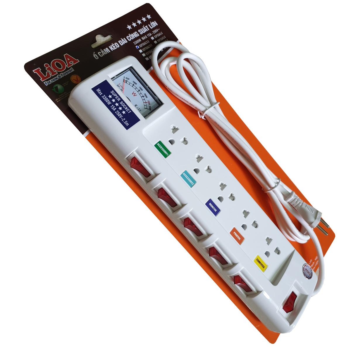 Ổ Cắm Điện Lioa 5OFSSA2.5-2