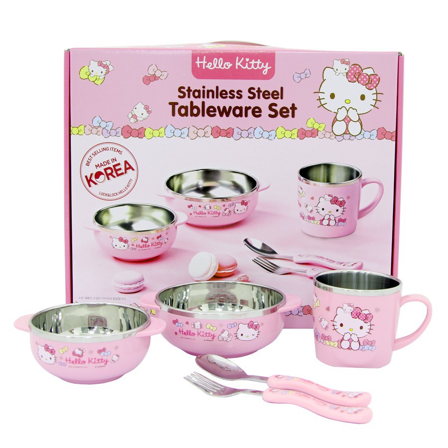 BỘ ĐỒ ĂN LOCK&LOCK HELLO KITTY LKT423S4