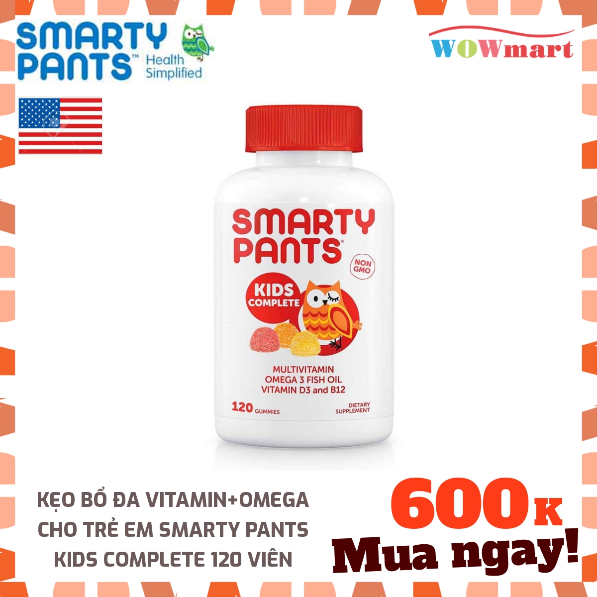 Kẹo dẻo vitamin Smarty Pants Kids Complete