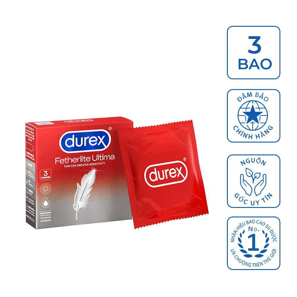 Bao cao su Durex Fetherlite Ultima hộp 3 cái