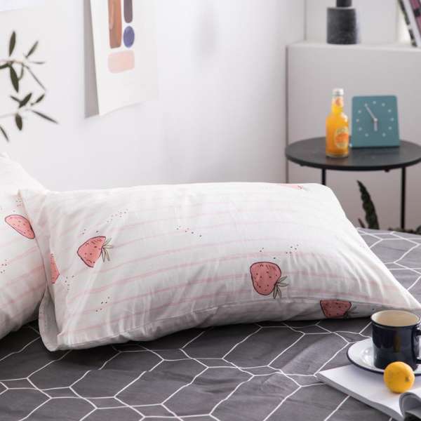 Bắc Âu Trong Gió 100% Cotton Đơn Chiếc Vỏ Gối 100% Cotton Giản Lược Đơn Vỏ GốI Hai Chỉ 48x74cm Một Cặp