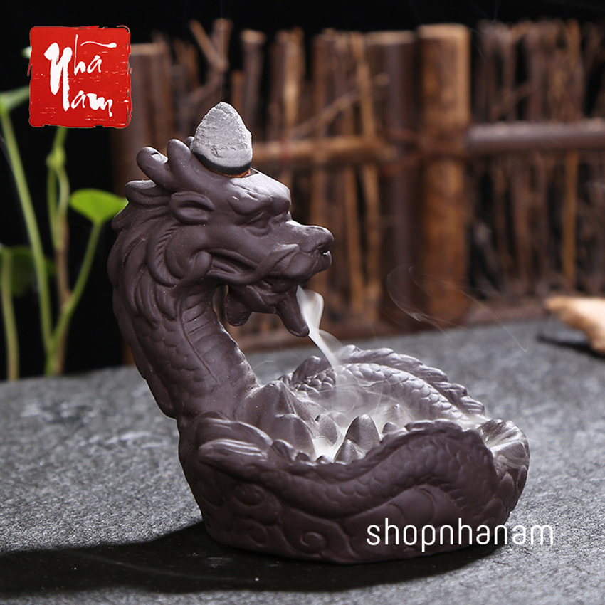 Thác khói trầm hương phi long phun châu